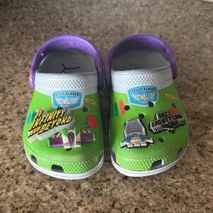 Disney Kids Space Ranger Green and Purple Sandals